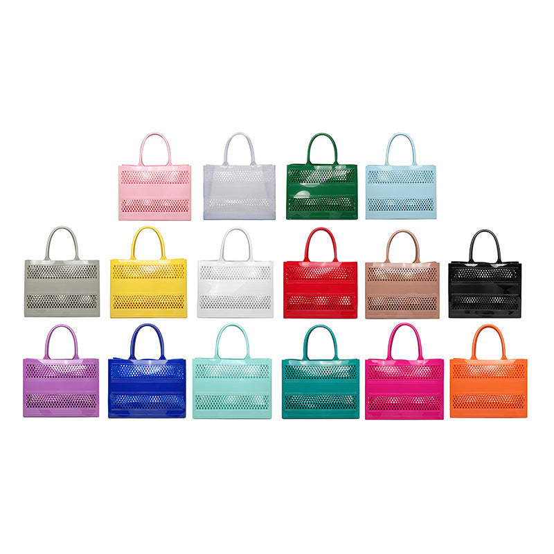 Gel Fashion Wild Large Capacity Candy Color Hollow Basket Vegetable Bags