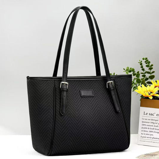 Temperament Korean Style Trendy Stone Pattern Macaron One Large Capacity Tote Bag