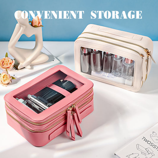 Large Capacity Waterproof Storage Portable Out Double Layer Transparent Bags