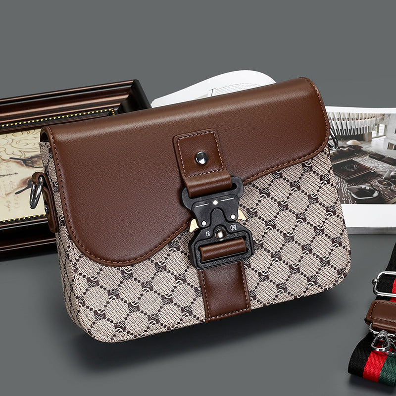 Women's & Men's Contrast Color Presbyopic Postman Flap Fashion Shoulder Bags