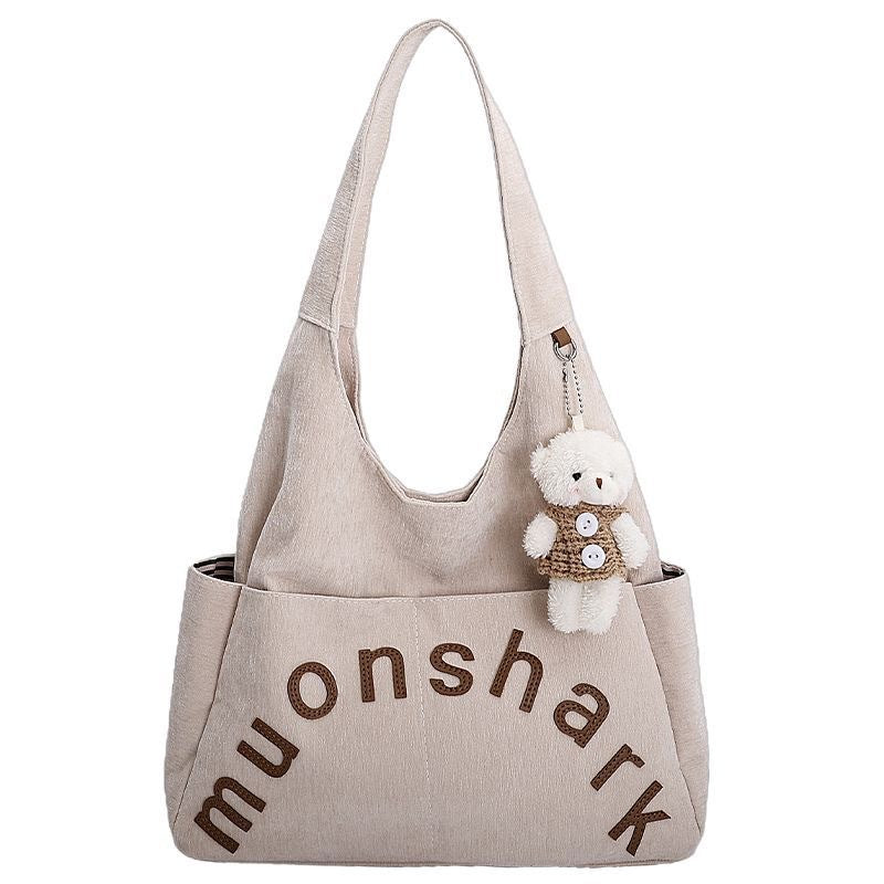 Women's Korean Simple Retro Fashion Letters Large Leisure Backpack