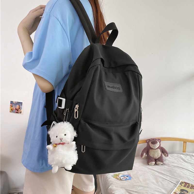 Women's Large Capacity Simple Computer Color Junior High College Backpacks