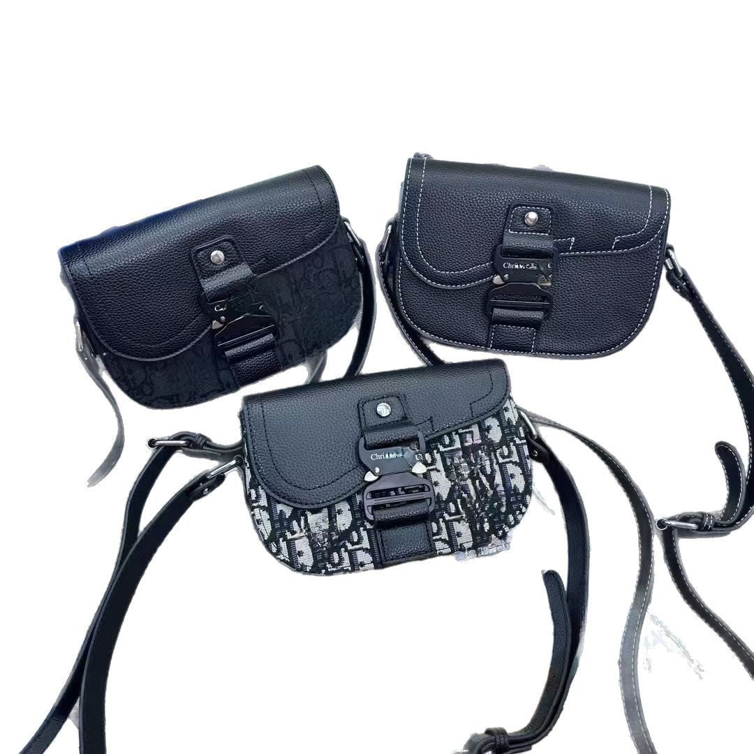 Saddle Niche Temperament Embroidered Letter Unisex Women's Messenger Bag