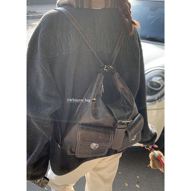 Retro High-grade Large Capacity Underarm Simple Tote Bag