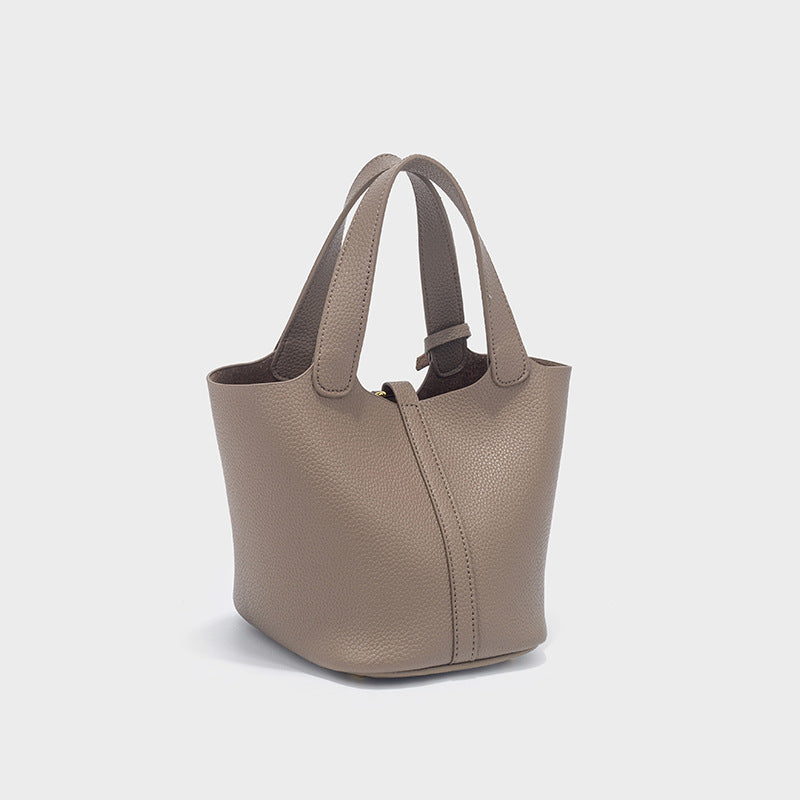 Vegetable Basket Litchi Pattern Light Luxury Minority Bucket Bag