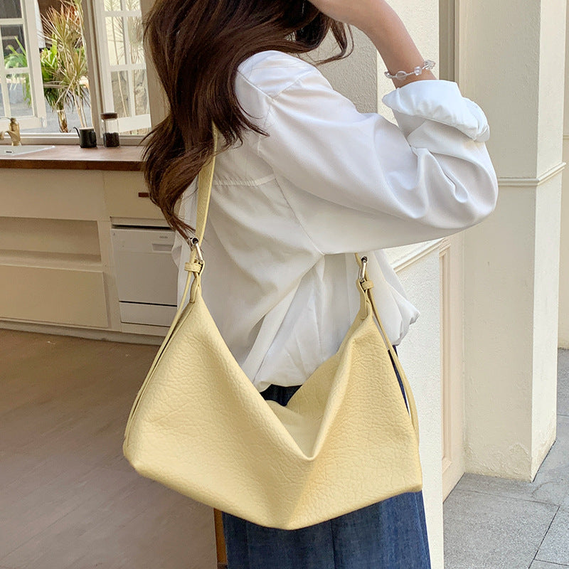 Women's Minority Simple Dumpling Korean Large Capacity High-grade Idle Style Underarm Bags