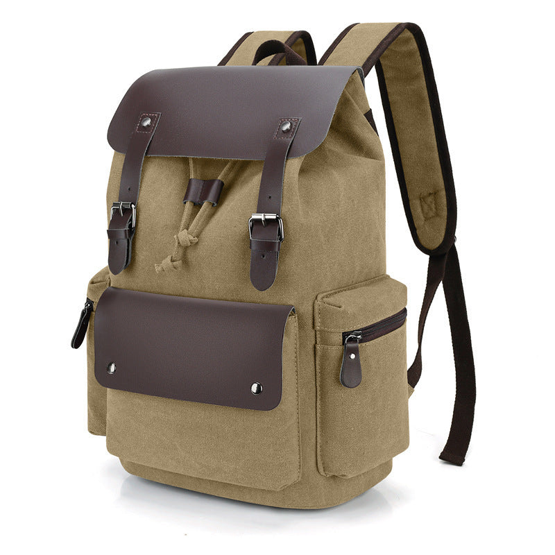 Men's Source Simple Canvas Large Capacity Retro Backpacks