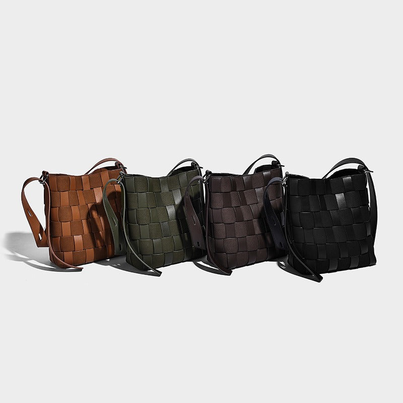 Women's Source Woven Large Capacity Commuter Bucket Bag