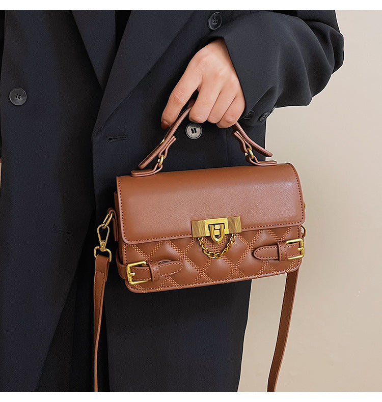 Women's Diamond Pattern Trendy Retro Versatile Summer Women's Messenger Bag