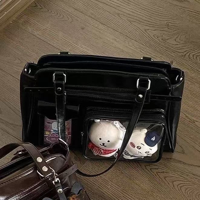 Women's Retro Brown Sweet Cool Large Capacity Niche Style Versatile Bags