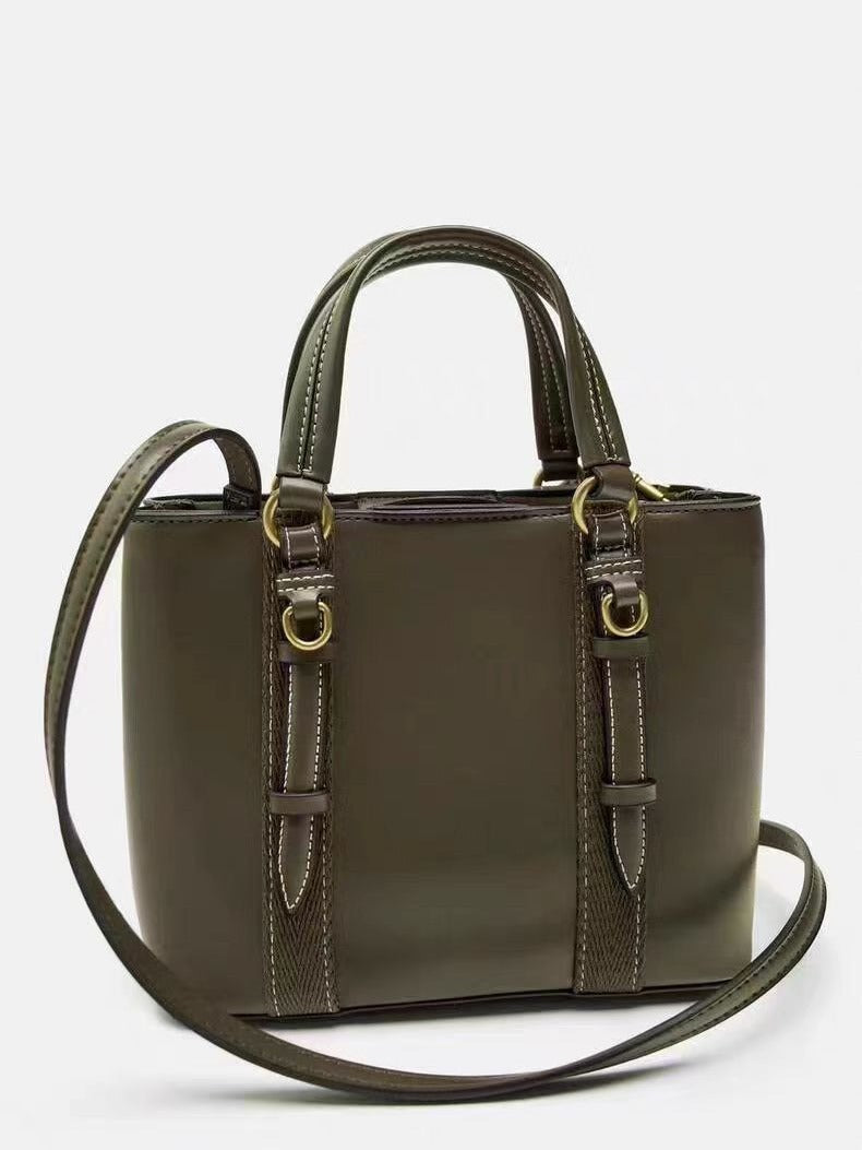 Women's Black Mini City Portable Versatile Double Women's Messenger Bag