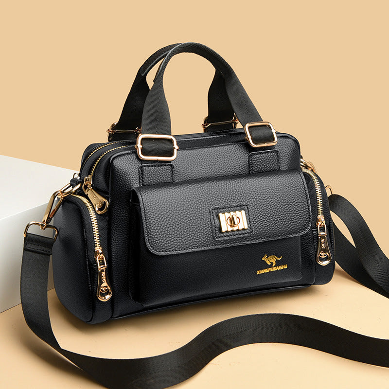 Women's Light Luxury Soft Leather Commuter Large Bags