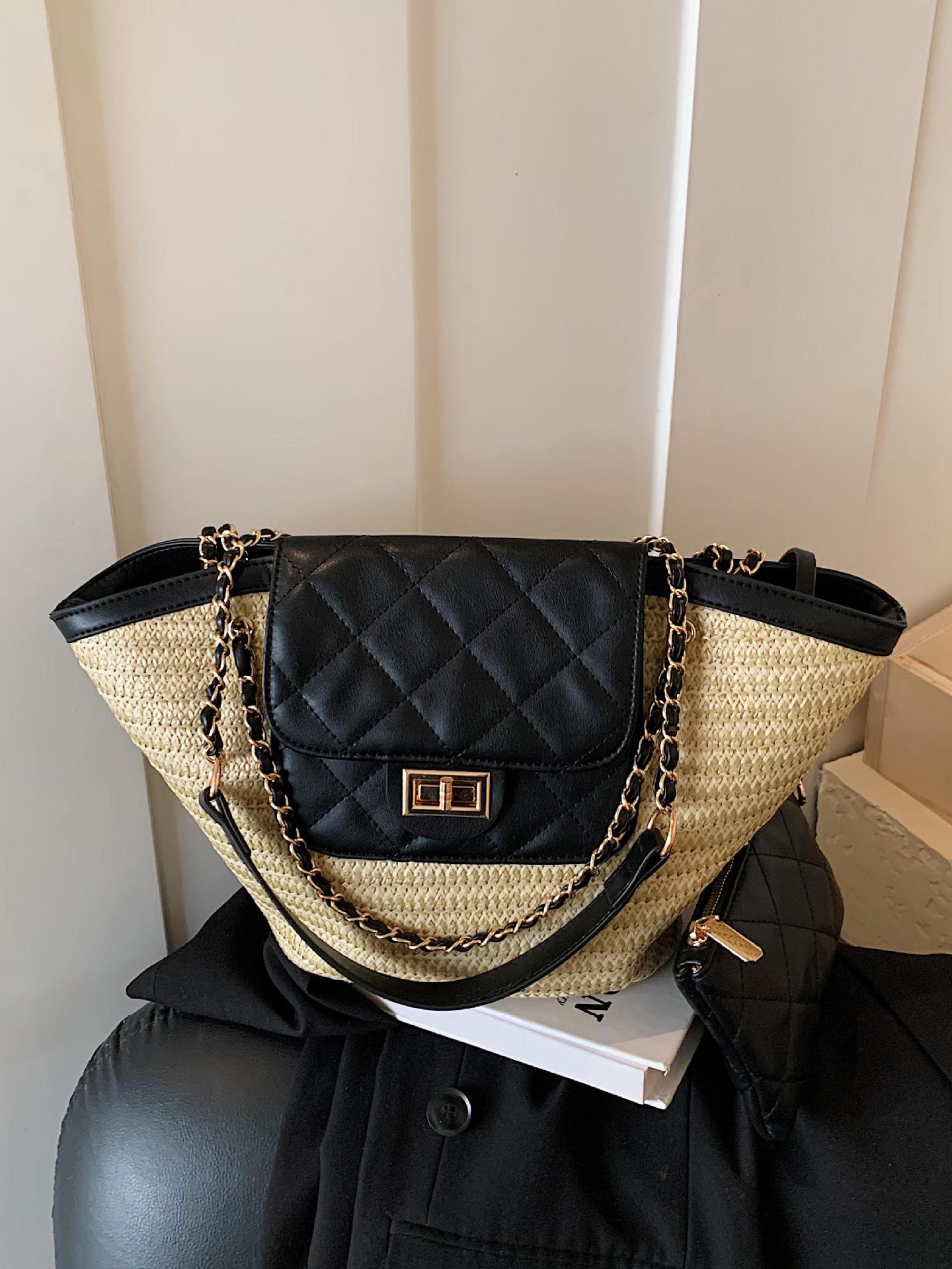 Popular Rhombus Chain Female Summer Seaside Vacation Classic Style Bags