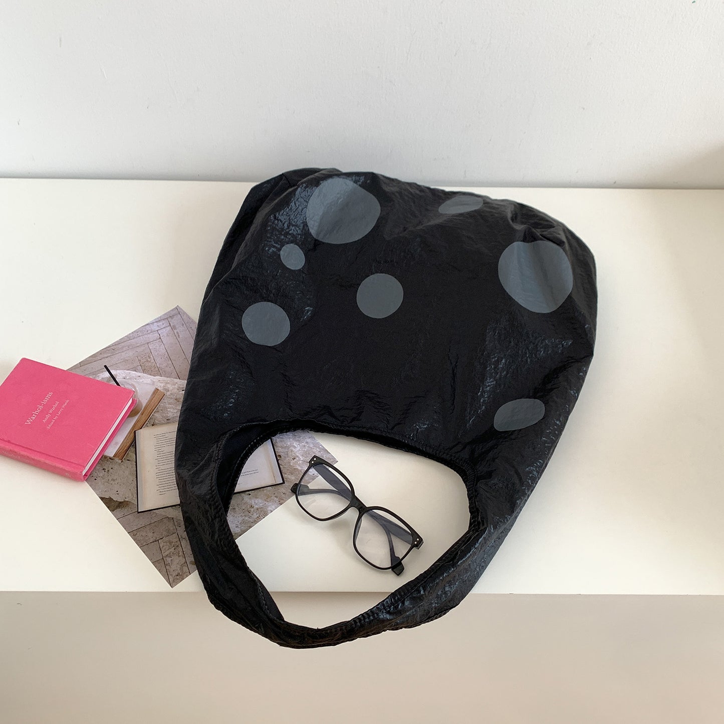 Women's Niche Polka Dot Large Capacity Lightweight Tote Bags