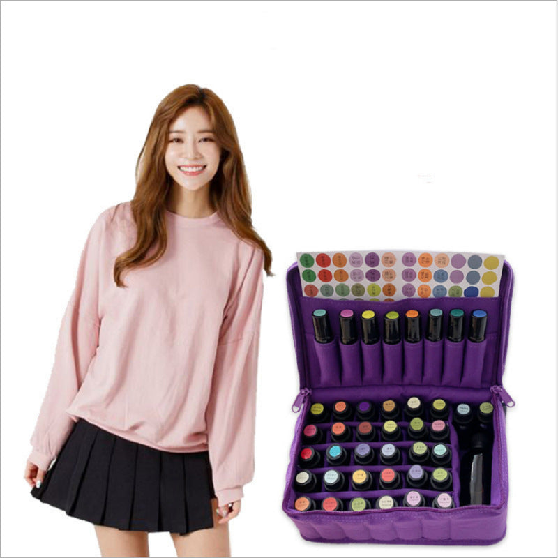 Simple Solid Color Portable Knitted Cotton Storage Convenient Packing Makeup Bag