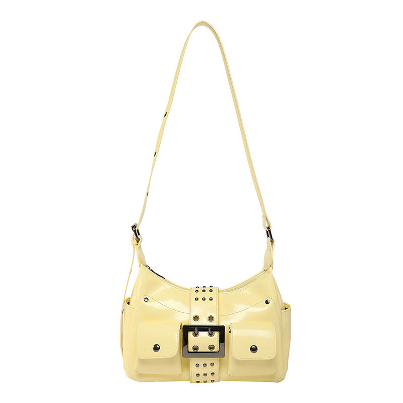 Designer Punk Hot Rivet Fashion Motorcycle Underarm Bag