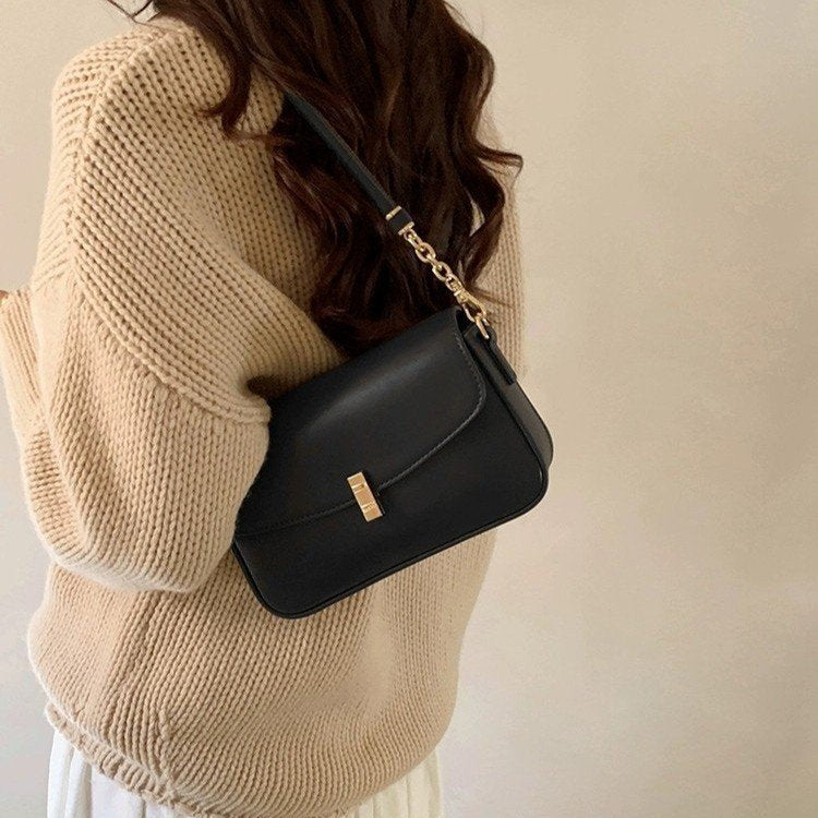 Women's Niche Golden Autumn Image Versatile Underarm Retro Women's Shoulder Bag