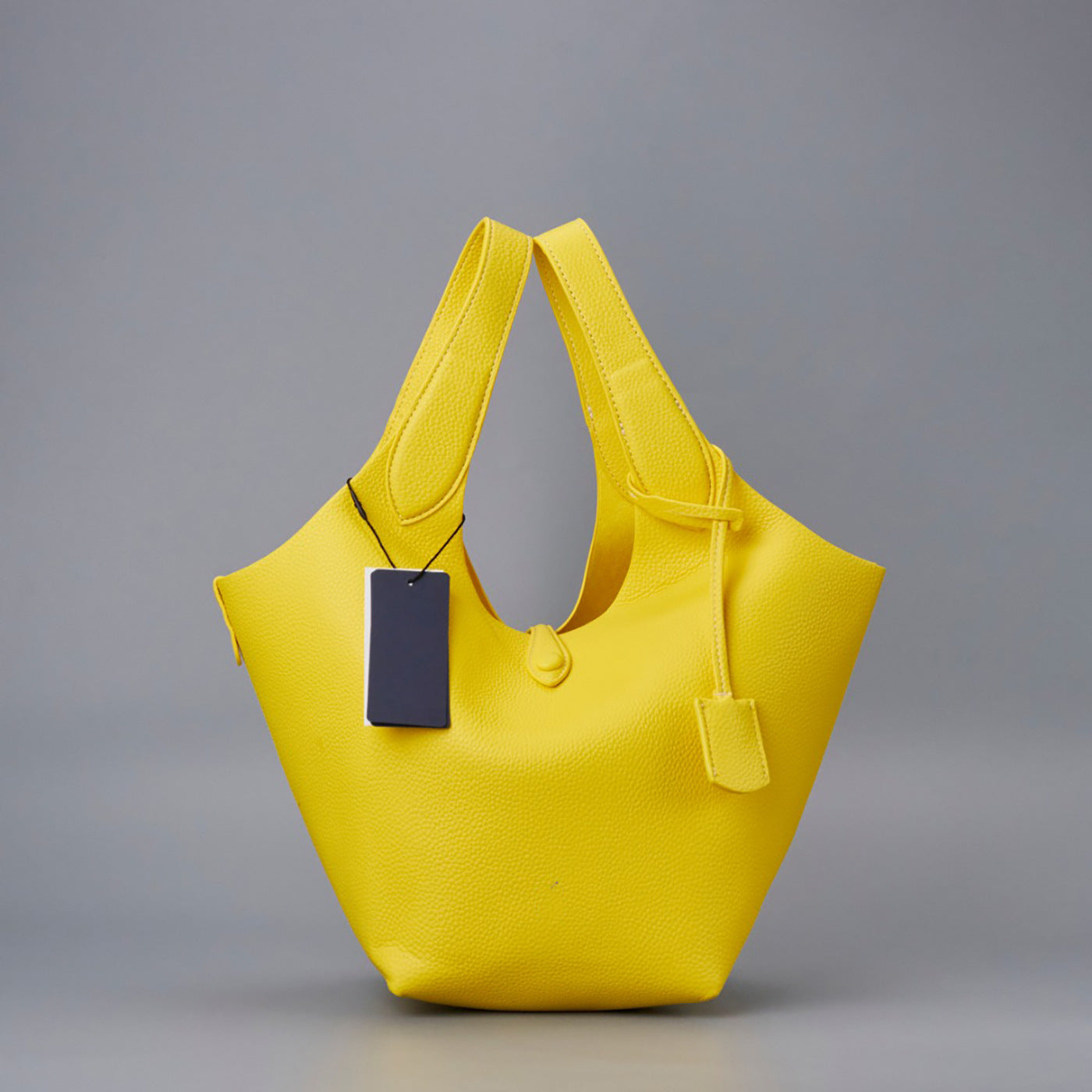 Single Fashion Soft Litchi Grain Cow Leather Tote Bags
