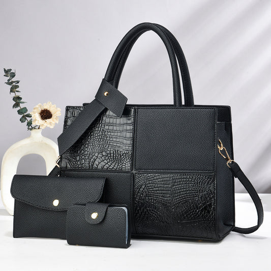 Women's Large Capacity Fashion Elegant Lady Splicing Women's Handbag