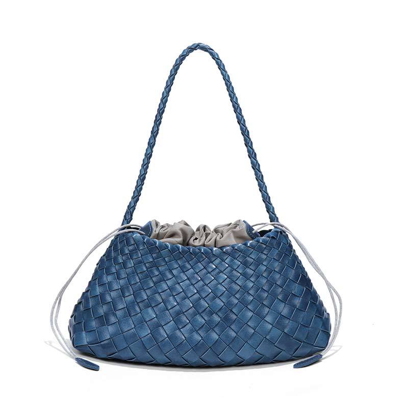 Women's Niche Underarm Woven Vegetable Basket Personality Bucket Bags
