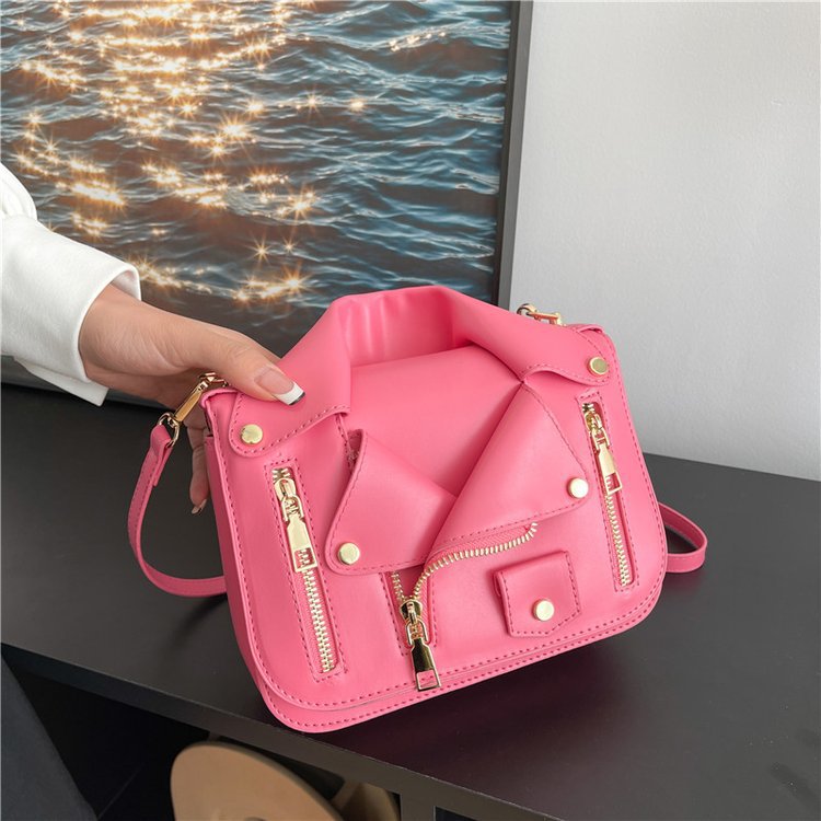 Women's Motorcycle Korean Style Personality Chain Jacket Clothes Women's Shoulder Bag