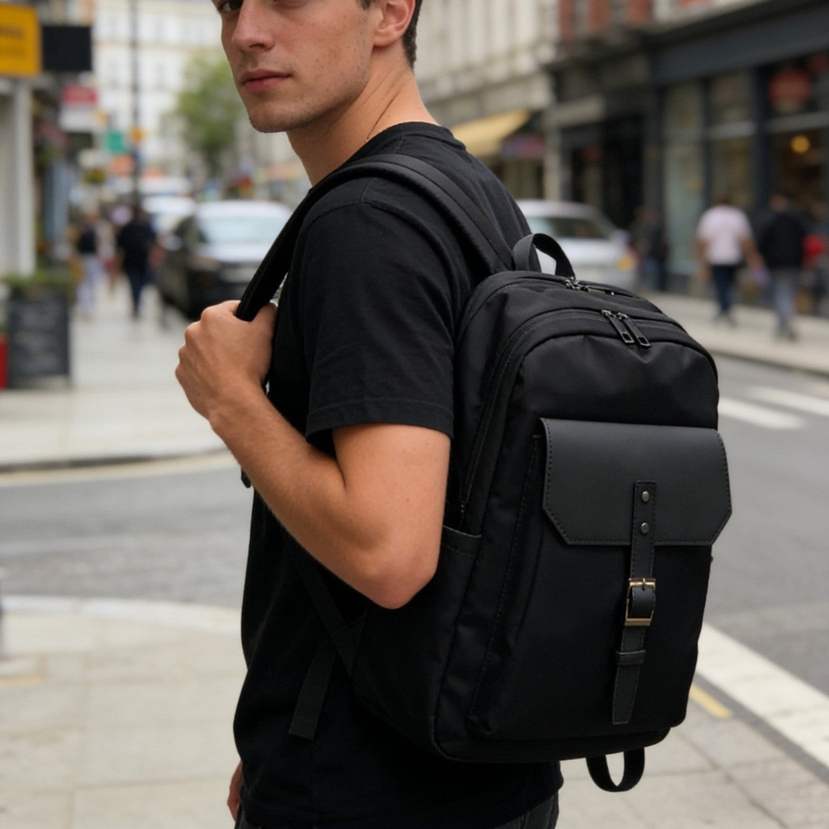 Innovative Men's Texture Large Capacity Computer Business Backpack