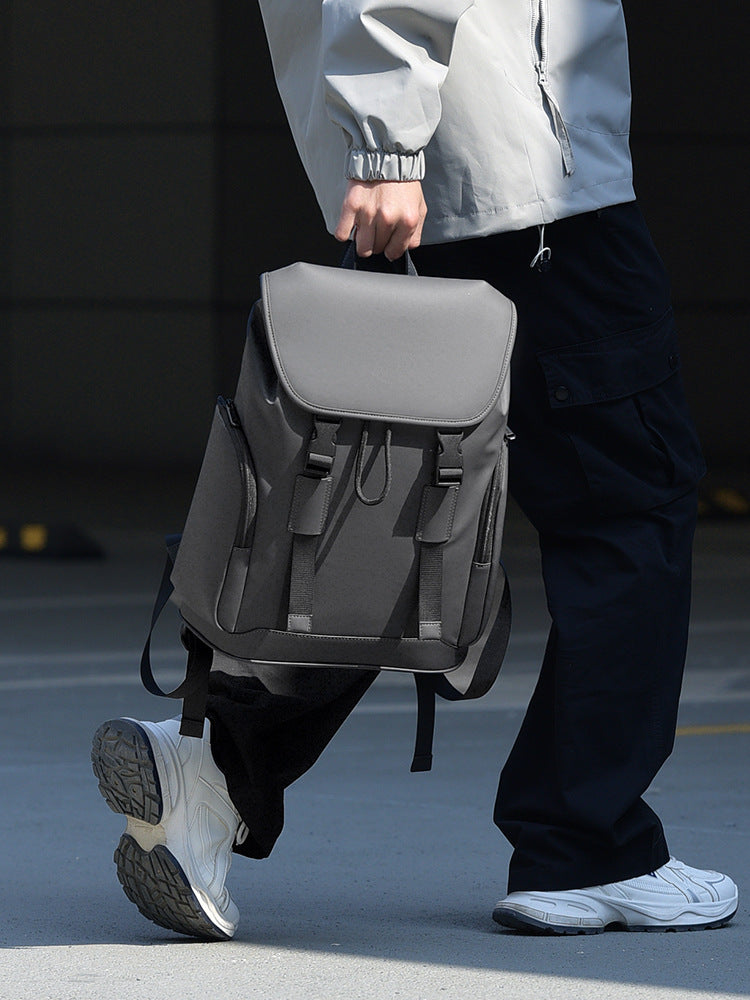 Men's Simple Texture Commuter Computer Large Capacity Leisure Backpack