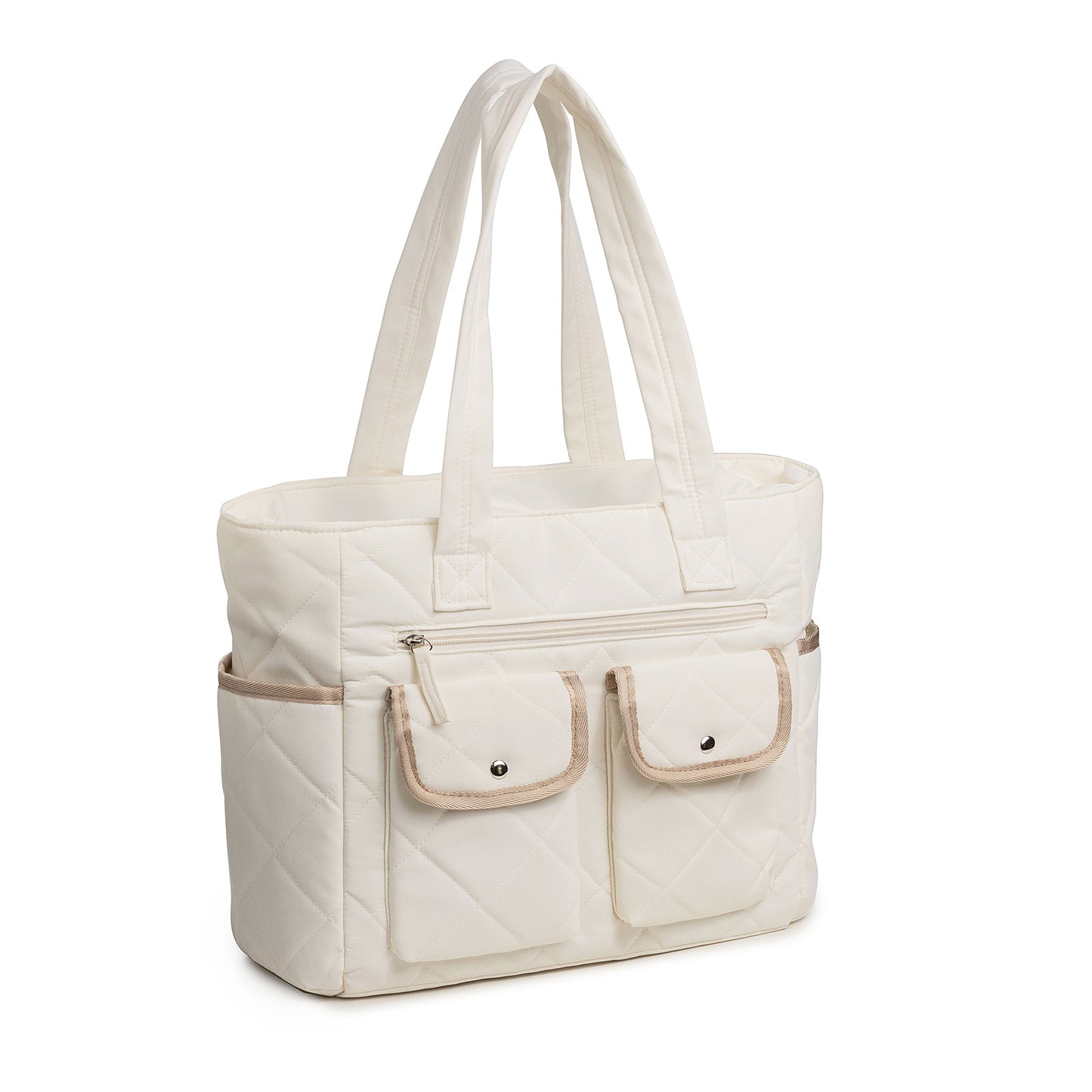 Women's With More Than Strap Pockets Quilted Tote Bag