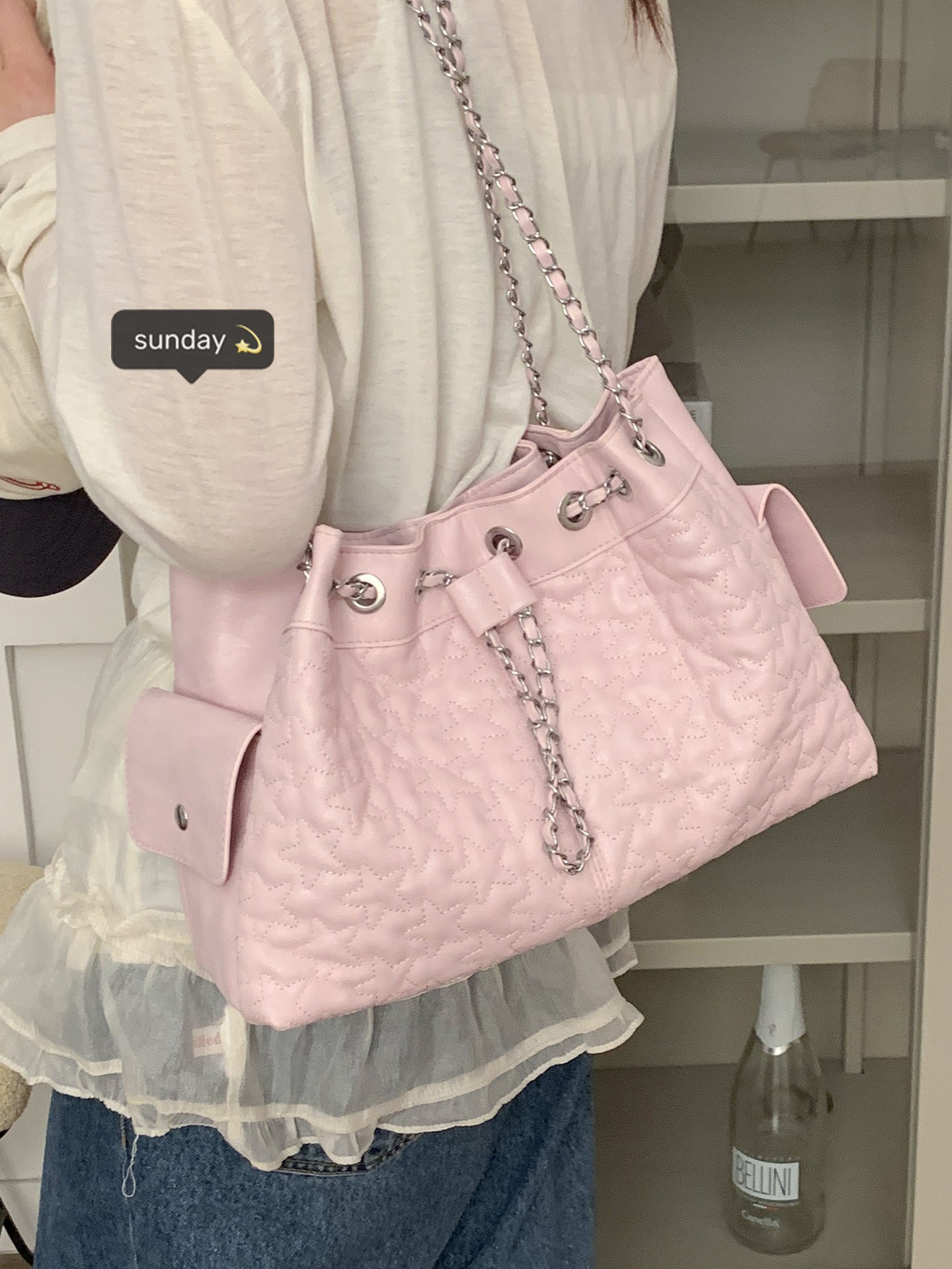 Women's Korean Style Commuter Simple Chain Underarm Bag