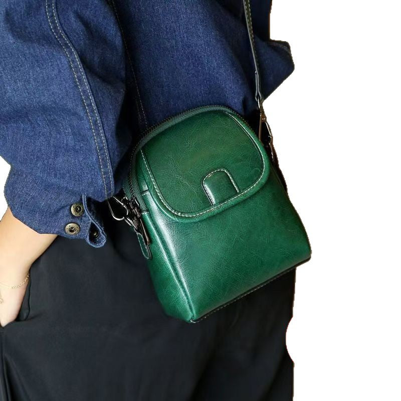 Leather Genuine Vertical Fashion Clothing Matching At Home Mobile Phone Bag