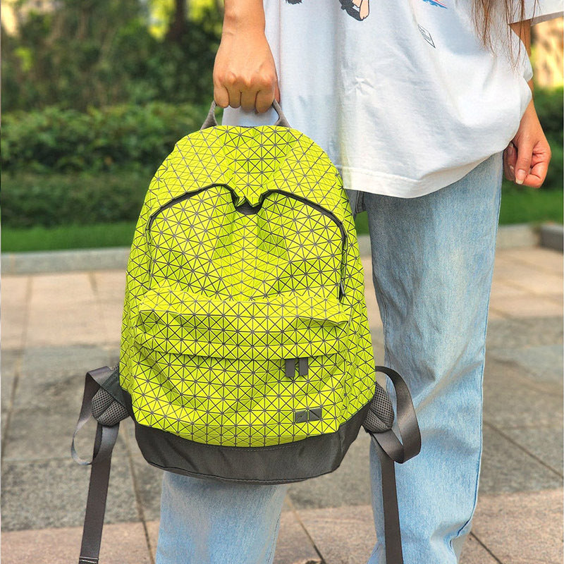 Women's Original Geometric Rhombus Silicone Checked Computer Color Matching Bags