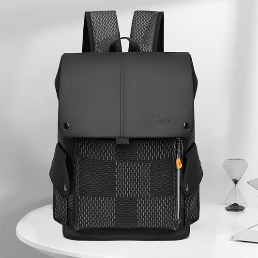 Men's & Women's High-grade Trendy Fashion Plaid Large Capacity Business Computer Trips Leisure Backpack