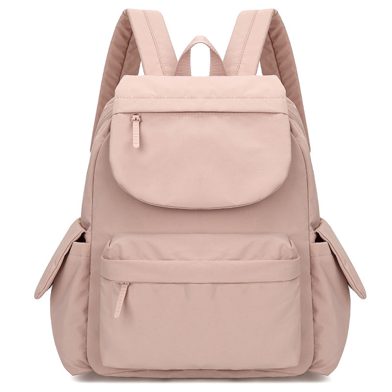 Women's Solid Color Simple Oxford Cloth Large Capacity Lightweight Commute Leisure Backpack