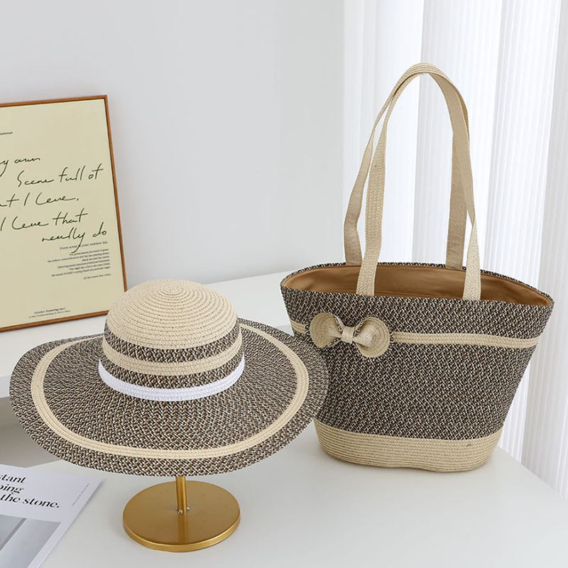 Women's Straw Holiday Beach Versatile Woven Commuter Shoulder Bags