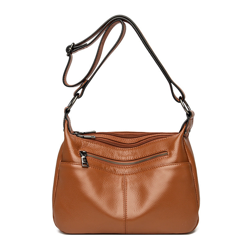 Women's Genuine Leather Simple High-grade Cowhide Underarm Women's Messenger Bag