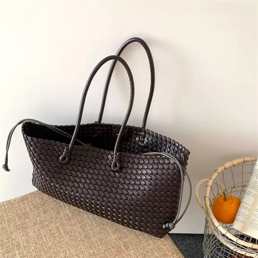 Women's Woven Big Fashion High-grade Large Capacity Portable Tote Bag