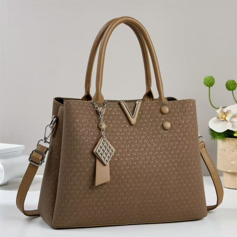 Texture Fashion Versatile Large Capacity Trendy Women's Handbag