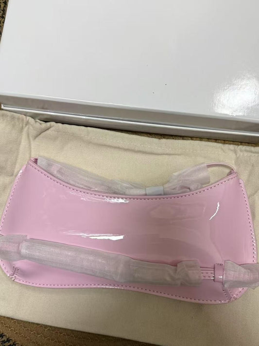 Women's Correct Letter Patent Leather Baguette Premium Underarm Bag