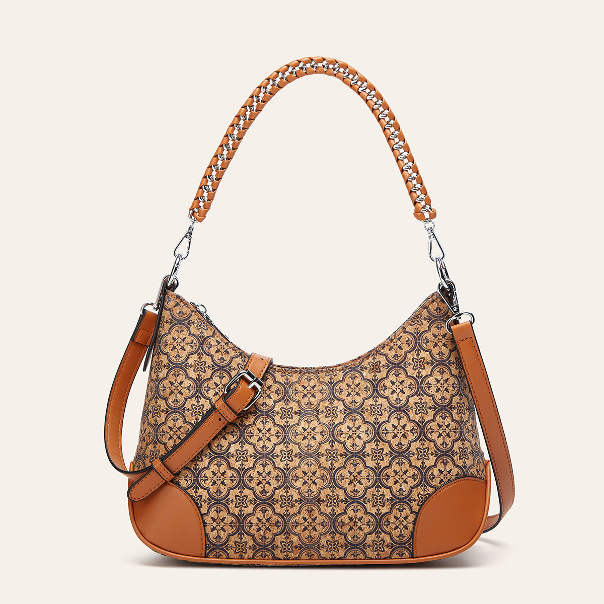 Ethnic Print Fashion High Sense Baguette Underarm Bag