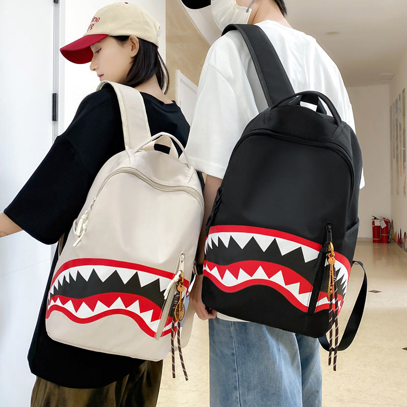 Women's & Men's Shark American Personalized Iti Fashion Trendy Leisure Backpack