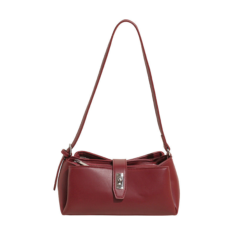 Simplicity Niche Female Summer Western Texture Leisure Underarm Bag