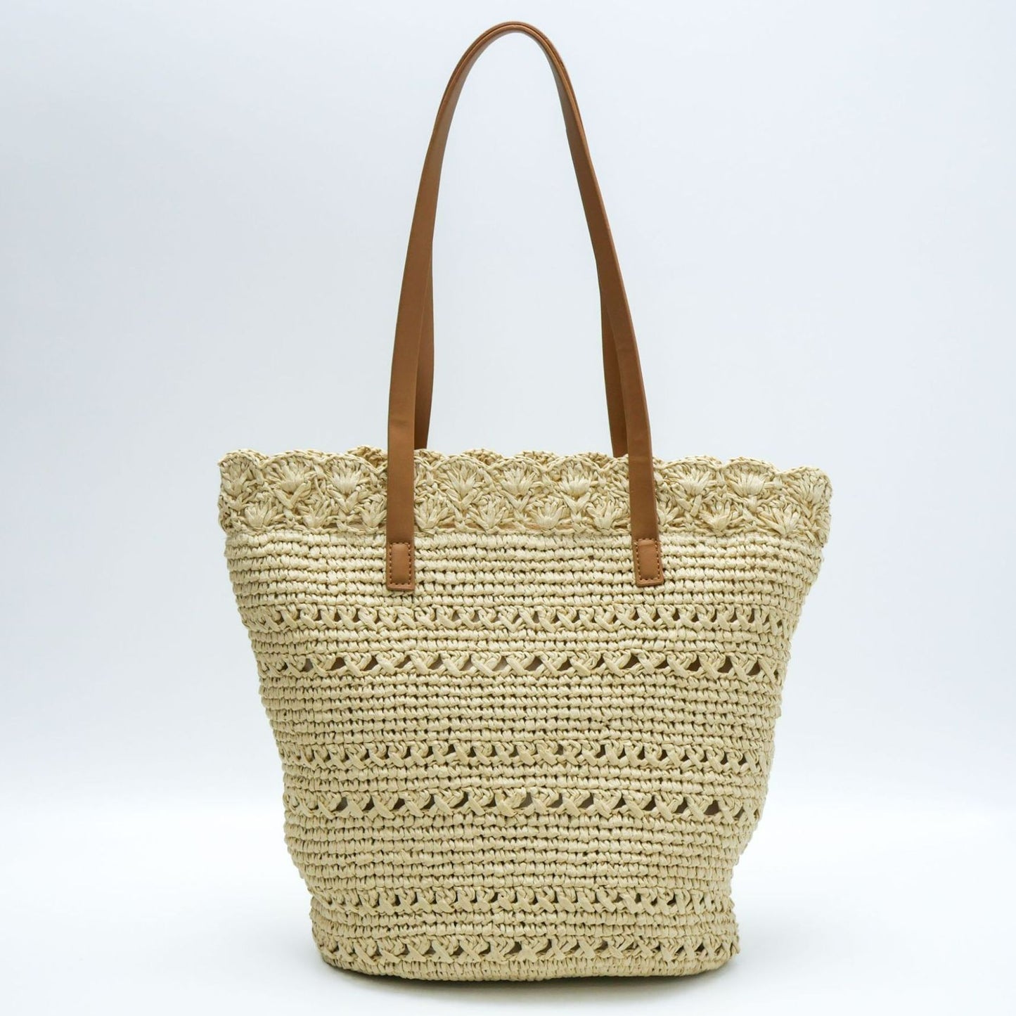 Women's Lace High-grade Sense Straw Hand-woven Large Capacity Tote Bag