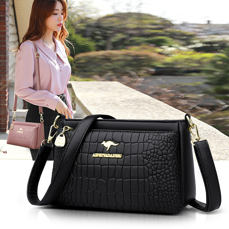 Embossed Large Capacity Underarm Multipurpose Portable Women's Messenger Bag