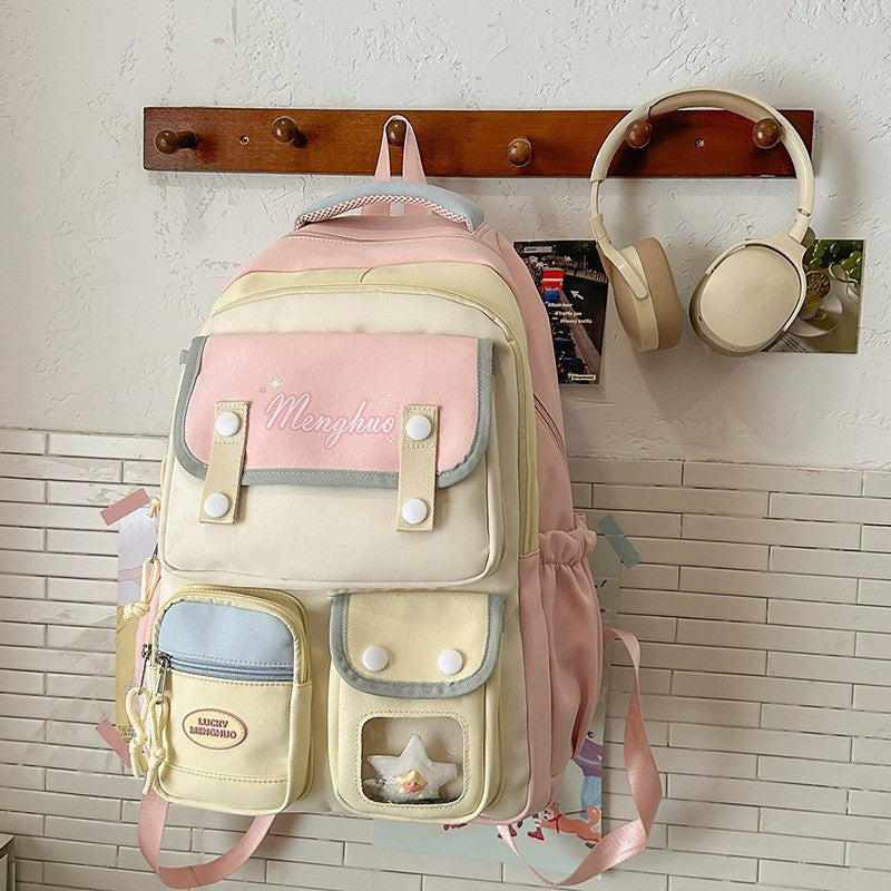 Soft Korean College Style Design Sense Female Junior High Leisure Backpack