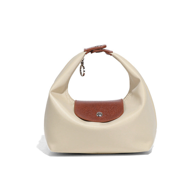 French Style Nylon Hand Carrying Lunch Box Waterproof Scratch Resistant Women's Handbag