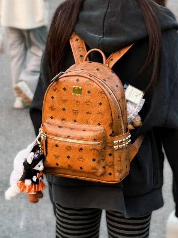 Women's & Men's Home Chip Rivet Presbyopic Full Printed Backpacks