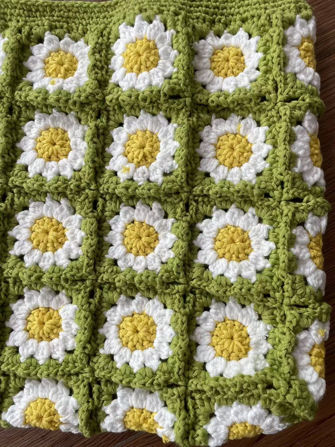Women's Little Daisy Flower Literary Hand-woven Bags