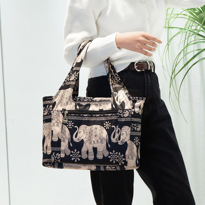 Women's Fashionable Trendy Waterproof Nylon Cloth Shopping Women's Shoulder Bag