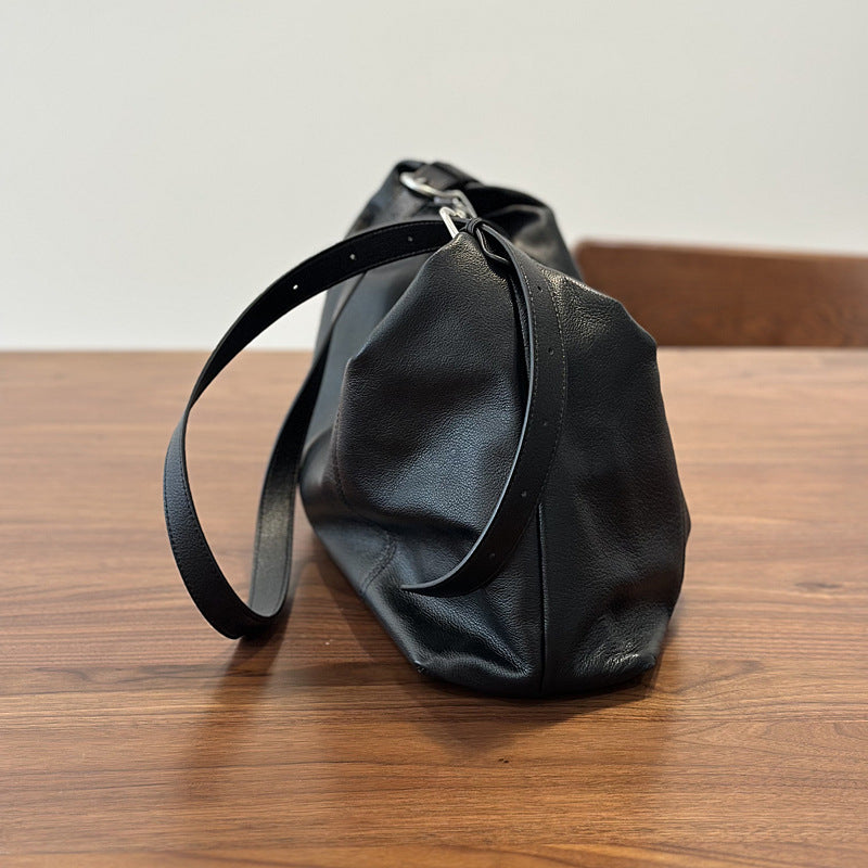 Women's Capacity Genuine Leather Spring High-grade Design First Layer Women's Shoulder Bag