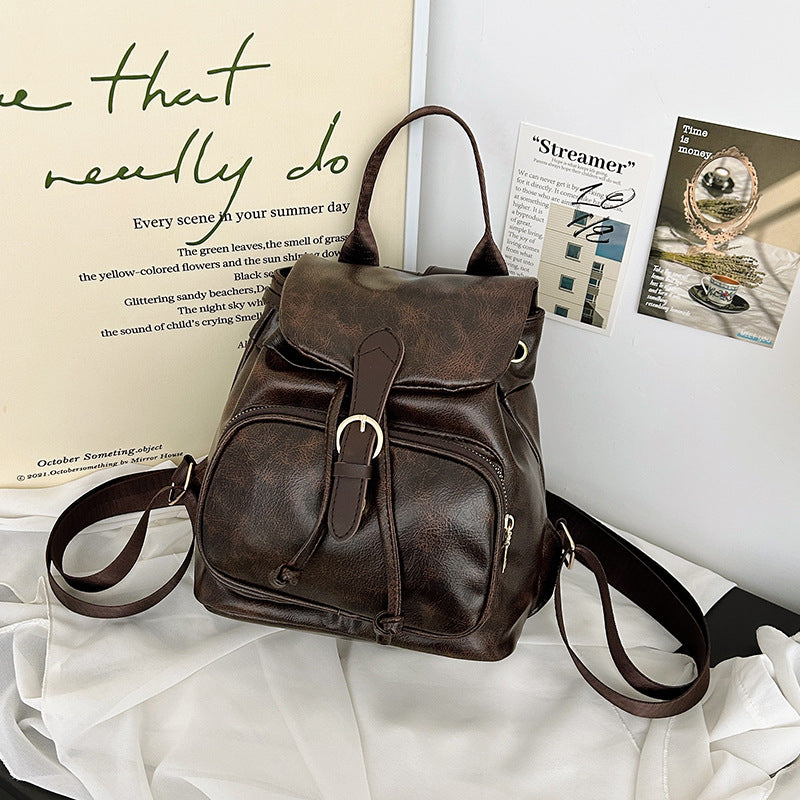 Women's Vintage Trendy Fashion Preppy Style Versatile Large Women's Backpack